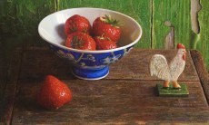 Aardbeien en haantje