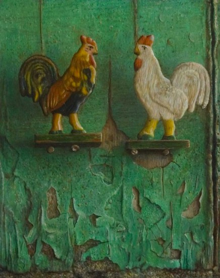 Two roosters