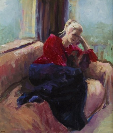 Woman on a bench