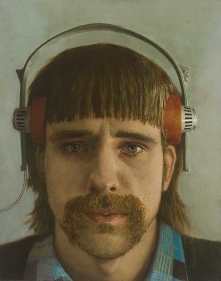 Herman Tulp: Zelfportret met hoofdtelefoon 1978
