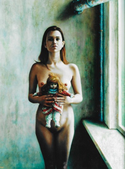 Woman with doll