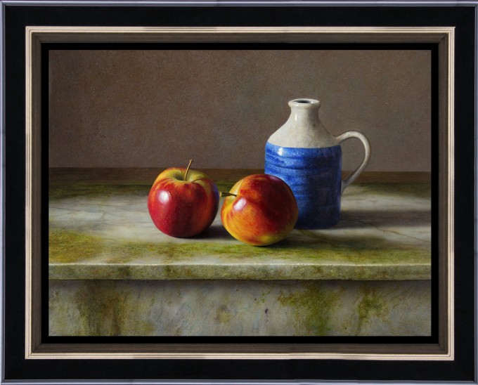 Apples on marble