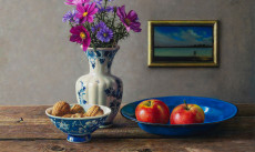 Stilleven met veldboeket