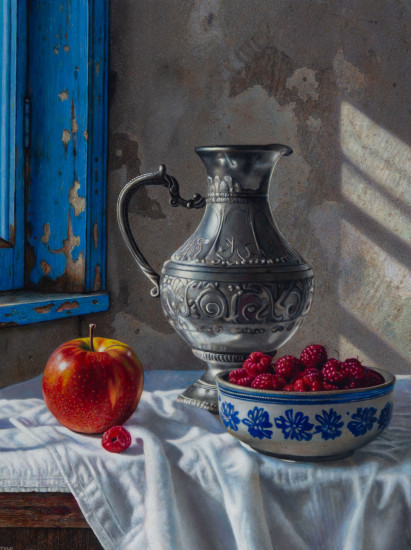 Frambozen in Franse tuinschuur