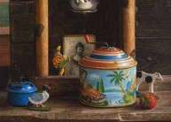 Verzameling in blauw