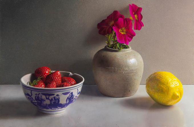 Still-life with petunias